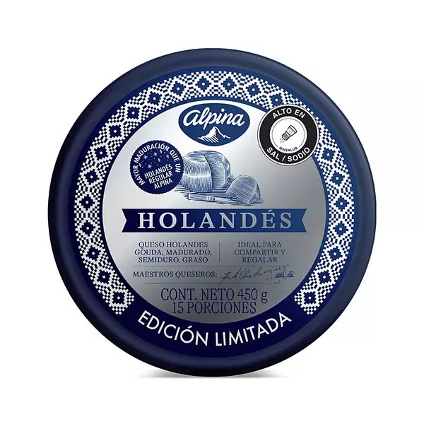 Queso Holandes Navideño Alpina 450g