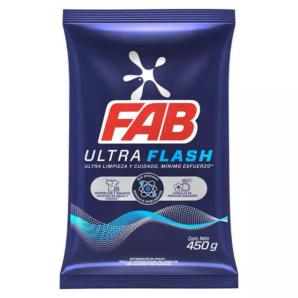 Detergente Fab Ultra Flash 450g