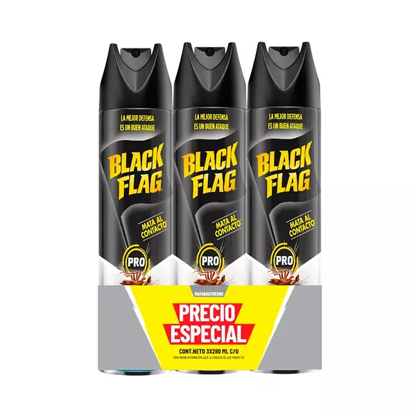 Insecticida Black Flang Matarrastreros 3*280ml