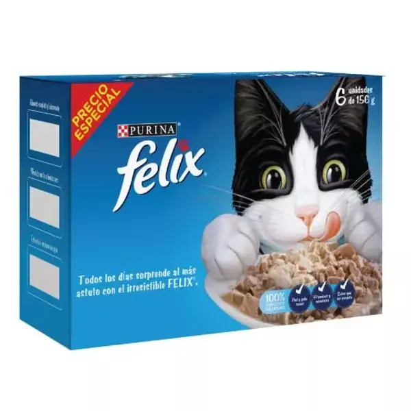 Alimento Para Gatos Felix En Lata 6*156g