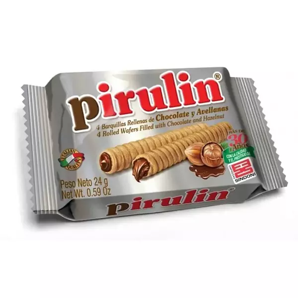 Barquillo Pirulin Con Avellana 24g