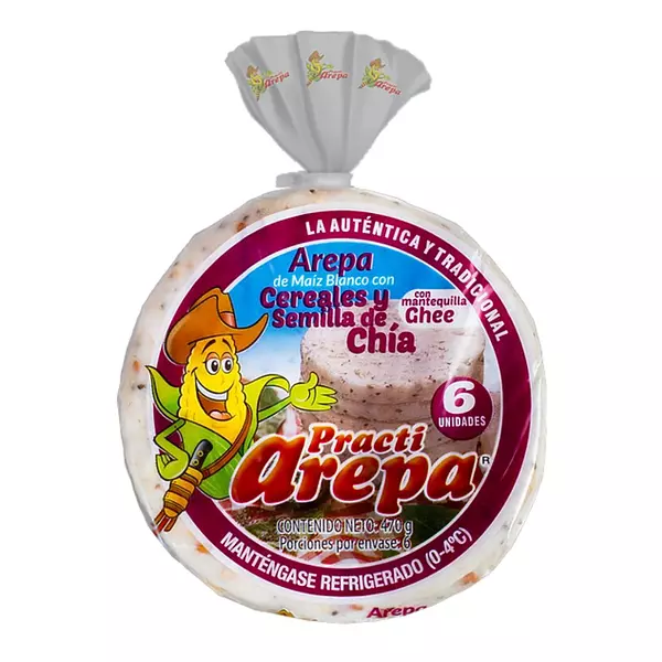 Arepa Practi Arepa Cereales Y Semillas De Chia 470g