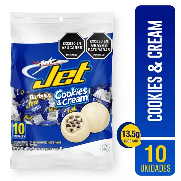 Chocolatina Jet Burbuja Cookies And Cream 10*13.5g