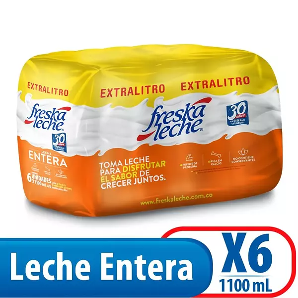 Leche Freska Leche Entera Sixpack 1100ml