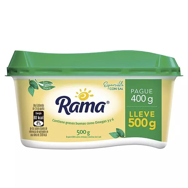 Margarina Rama Con Sal Pague 400 Lleve 500g