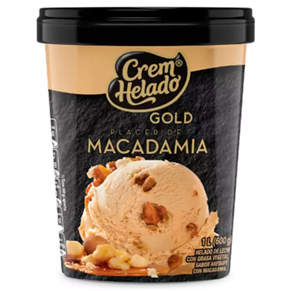 Helado Crem Helado Gold Macadamia 600g