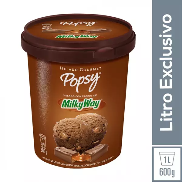 Helado Popsy Gourtmet Milky Way 1l