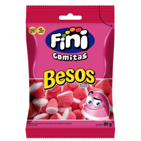 Gomas Fiini Beso De Fresa 80g