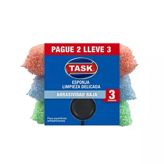 Esponja Limpieza Delicada Task Pague 2 Lleve 3