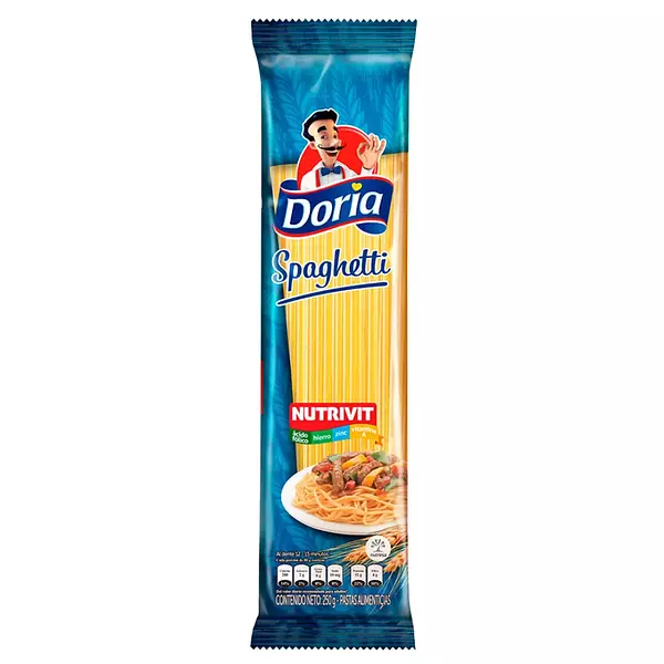 Pasta Doria X 250gr Espaguetis