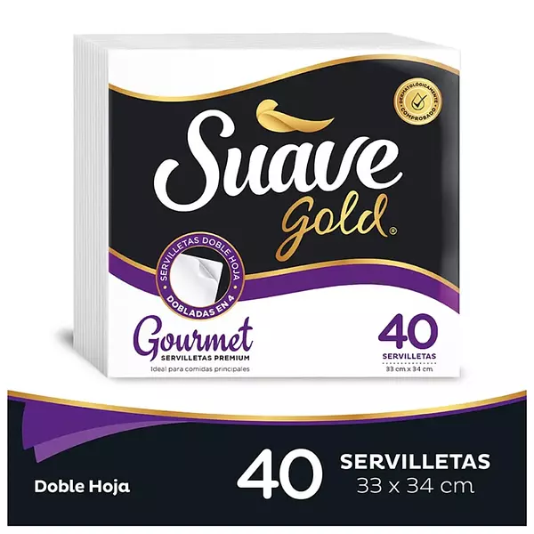 Servilleta Suave Gold Gourmet 40 Und