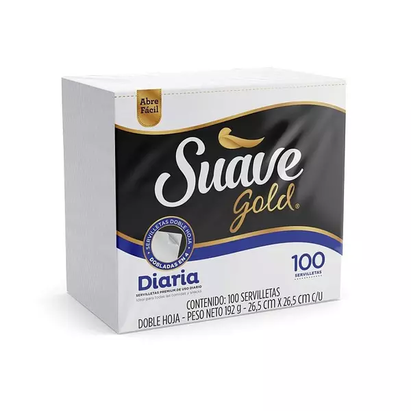 Servilleta Suave Gold Diaria 100 Und