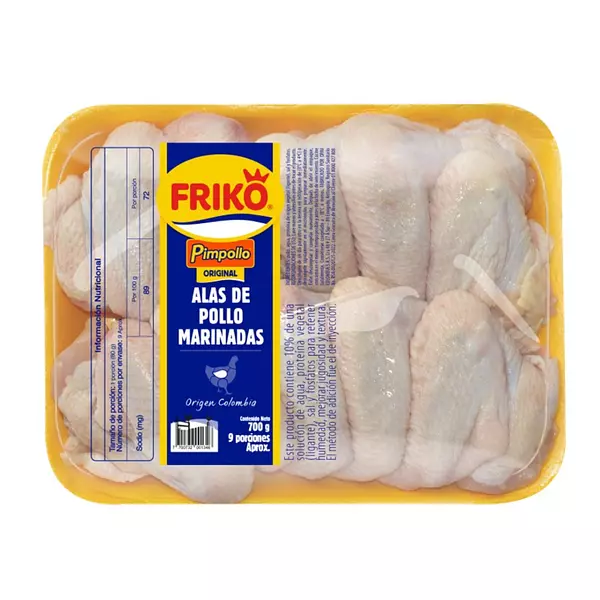 Alas De Pollo Marinadas 700gr