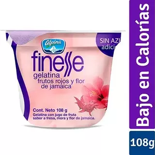 Gelatina Finesse Frutos Rojos 108g