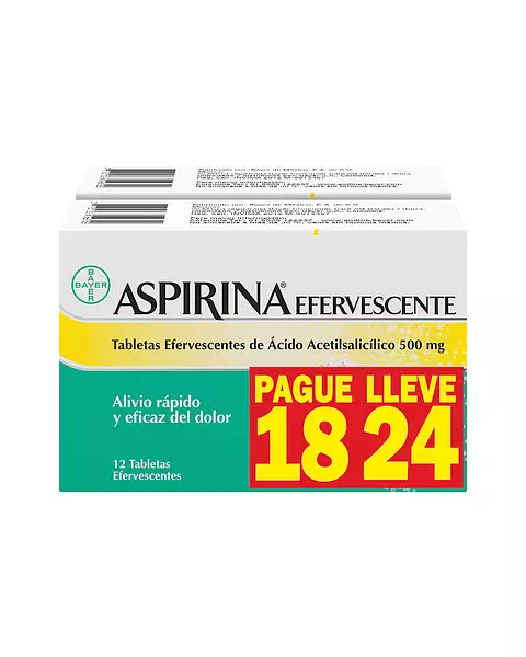 Aspirina Efervecente Pague 18 Lleve 24