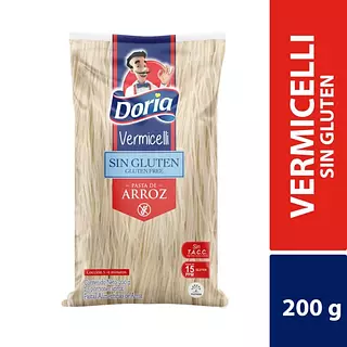 Pasta Doria Vermicelli Sin Gluten Con Arroz 200g