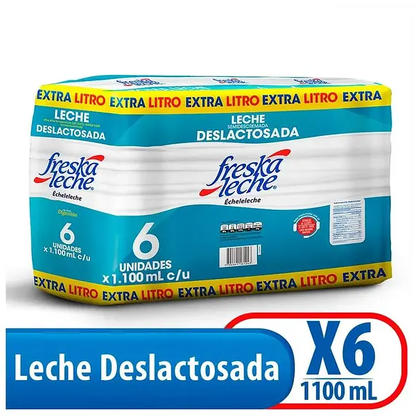 Leche Freska Leche Deslactosada Sixpack 1100ml