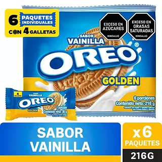 Galleta Oreo Golden Vainilla 6*36g