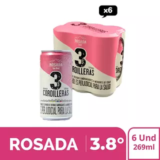 Cerveza Tres Cordilleras Rose 6*269ml