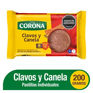 Chocolate Corona Clavo Y Canela 200g