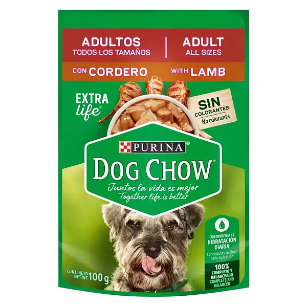 Pouch Dog Chow R.P. Con Cordero 100g