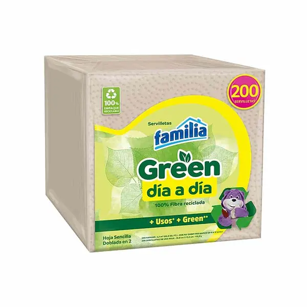 Servilletas Familia Green X 200 Unidades
