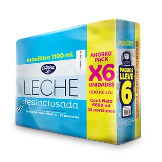 Leche Alpina Deslactosada Pague 5 Lleve 6 1100ml