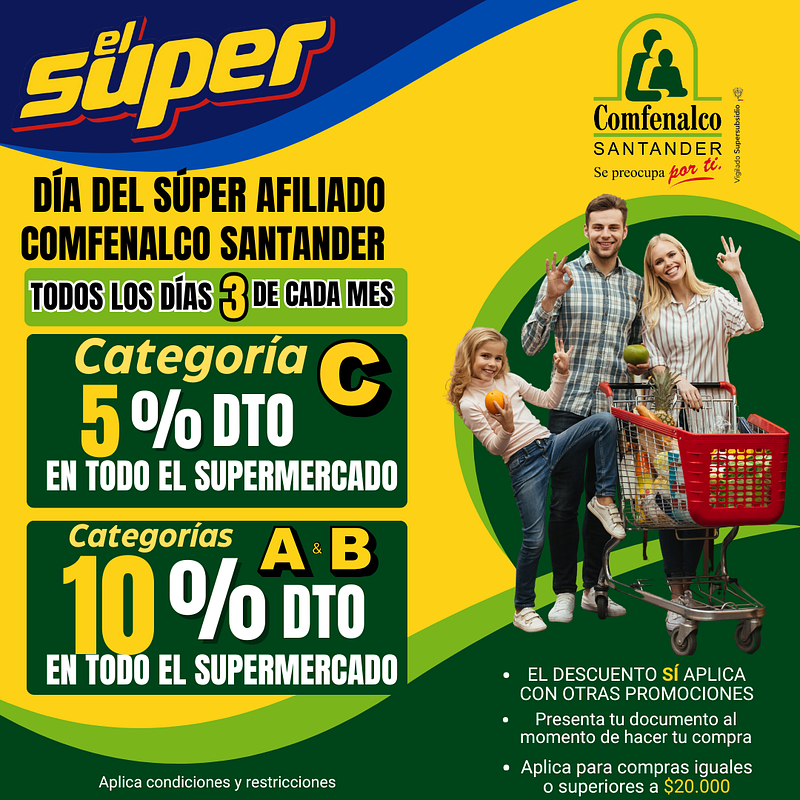 Llegó Comfenalco Santander al Supermercado el Super
