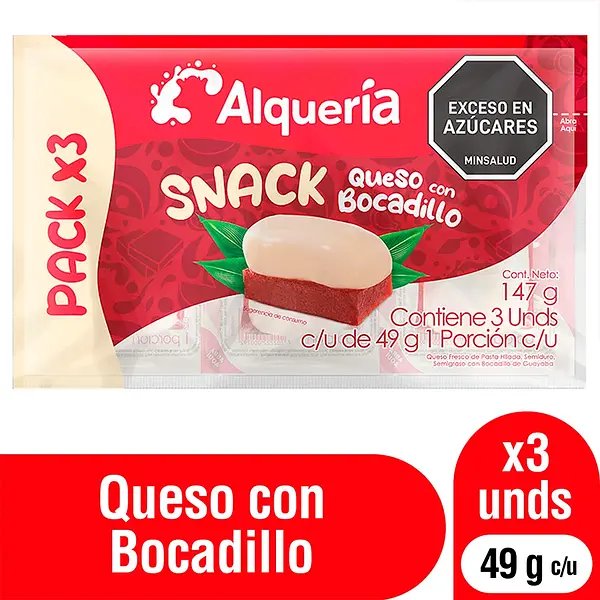 Queso Alqueria Con Bocadillo 3*49g