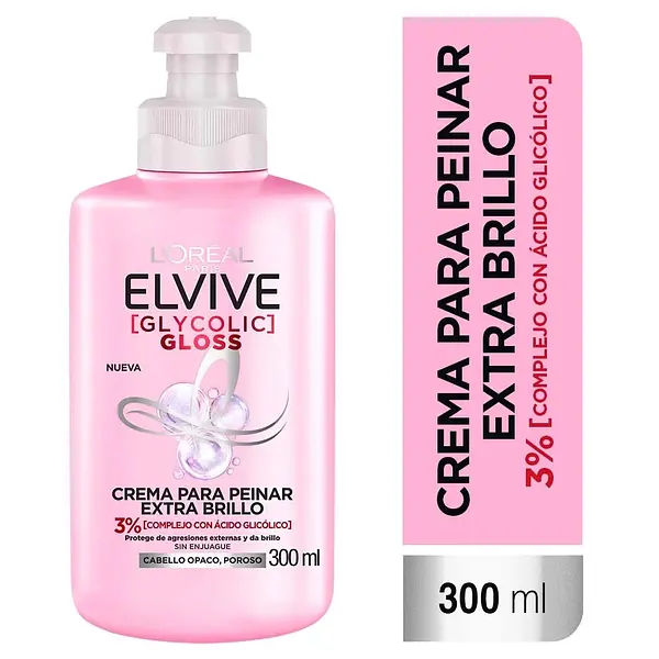 Crema Para Peinar El Vive Glycolic Gloss 300ml