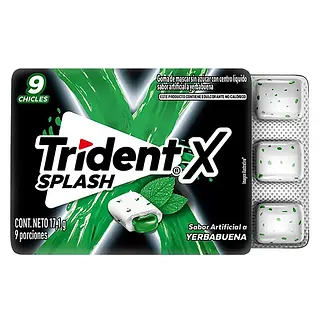 Chicle Trident X Splash Yerbabuena 17.1g