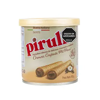 Barquillo Pirulin Con Avellana Lata 155g