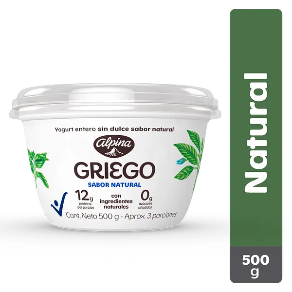 Yogurt Griego Alpina Natural 500g