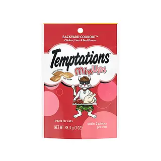 Snacks Gatos Temptations Adulto Mix Carne 28g
