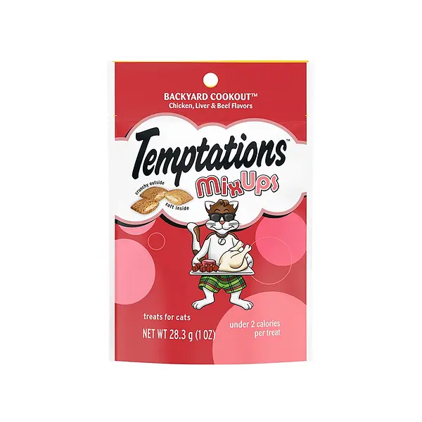 Snacks Gatos Temptations Adulto Mix Carne 28g