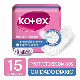 Protectores Kotex Diarios Normal 15 Und