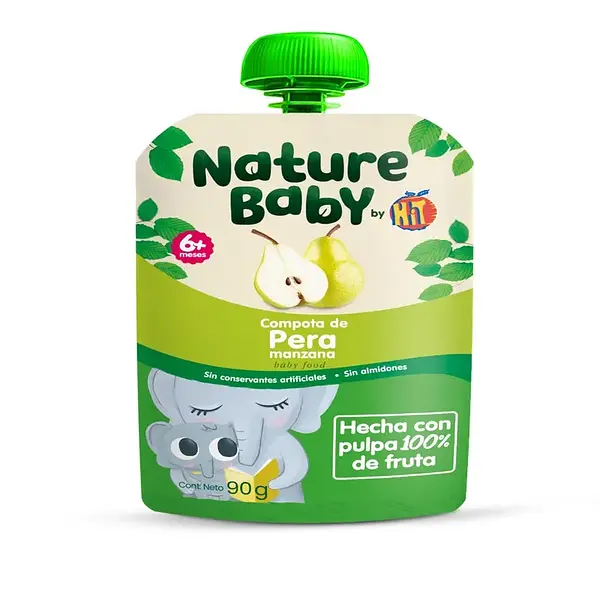 Compota Natura Baby Pouch Pera 90g