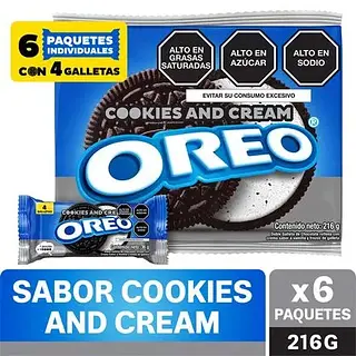 Galleta Oreo Cookies And Cream 6*36g