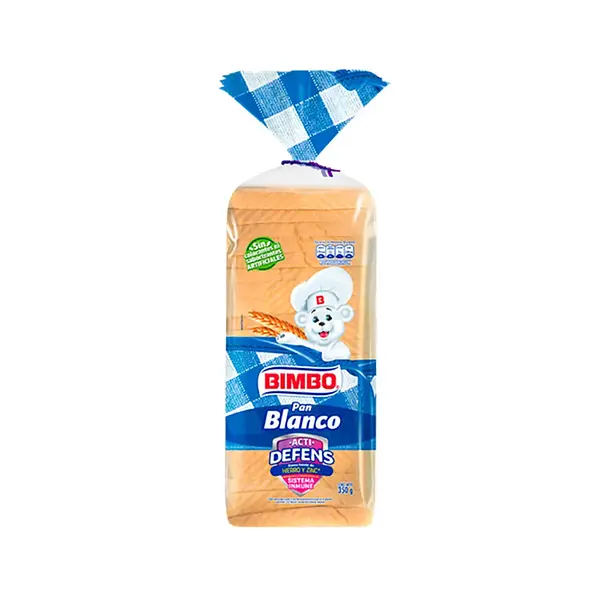 Pan Bimbo Blanco Acti Defens Mediano 350g