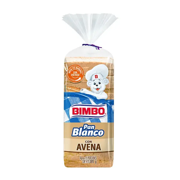 Pan Bimbo Blanco Con Avena 385g