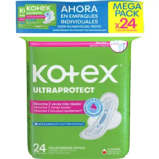 Toalla Kotex Ultra Protect 24 Und