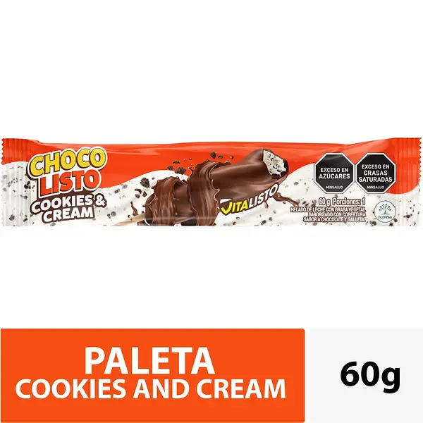 Helado Chocolisto Cookies & Cream 60g