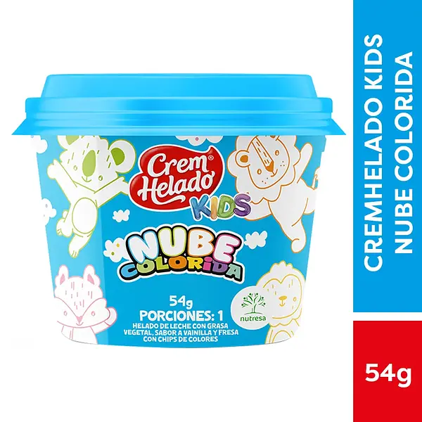 Helado Crem Helado Kids Nube De Colores 54g
