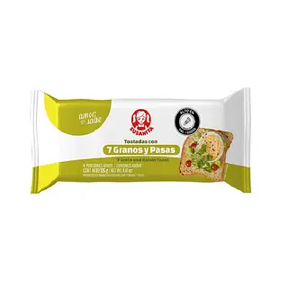 Tostadas Susanita 7 Granos Con Pasas 125g