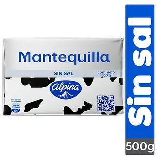Mantequilla Alpina Sin Sal 500g