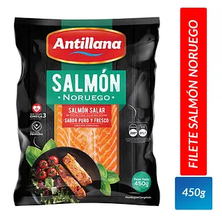 Filete De Salmon Noruego Antillana 450g