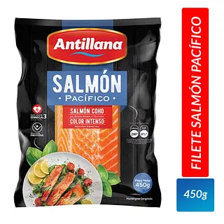 Filete De Salmon Pacifico Antillana 450g