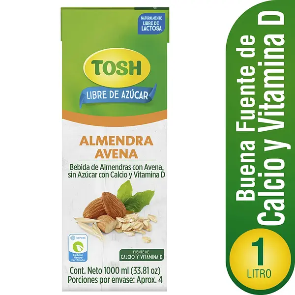 Bebida De Almendra Avena Tosh 1l