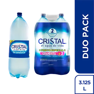 Agua Pet Cristal 2x3.125l