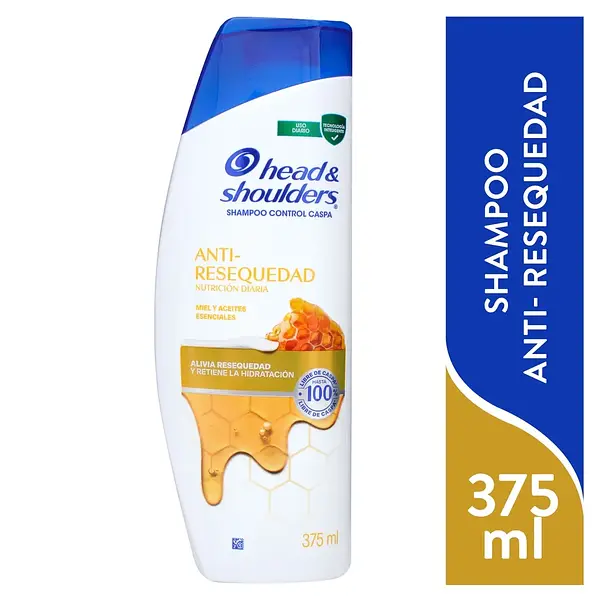 Shampoo H&S Antiresequedad Honey 375ml